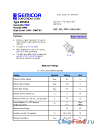 Datasheet 2N5004 manufacturer Semicoa